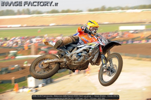 2009-10-04 Franciacorta - Motocross delle Nazioni 0538 Warm up group 1 - Herjan Brakke - Honda 250 NL